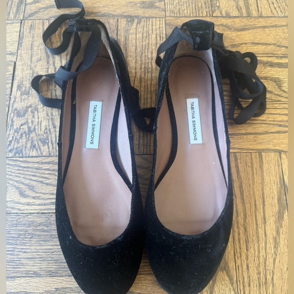 Tabitha Simmons suedeblack ballet flats. Size 6 US. Never worn before. - Picture 1 of 1